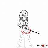 Zarina Draw Fairy Step Fairies Disney Pirate Sketchok sketch template