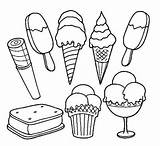 Ice Cream Coloring Printable sketch template