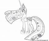 Pony Coloring Celestia Little Princess Pages Twilight Sparkle Alicorn Printable Mlp Print Color Getcolorings Poney Getdrawings Template Book Colorings sketch template