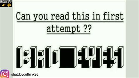 27 can you read this in first attempt youtube