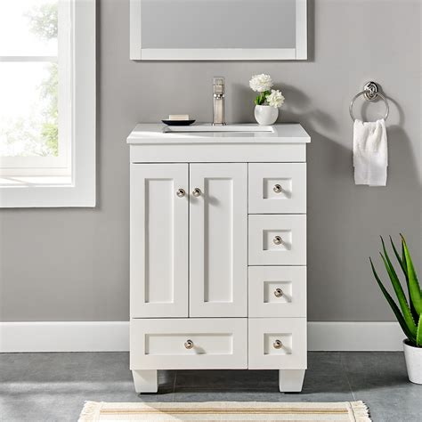 eviva acclaim    transitional white bathroom vanity  white
