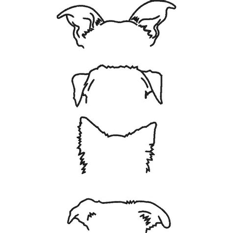 dog ears outline
