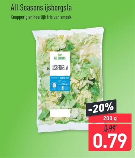 seasons ijsbergsla  aanbieding bij aldi