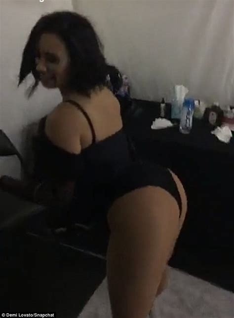 demi lovato twerks up a storm in sexy thong bodysuit for snapchat daily mail online