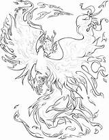 Coloring Pages Phoenix Fenix Elements Adults Printable Fire Print Fairy Colouring Four Dragon Goose Deviantart Adult Sheets Realistic Book Evil sketch template