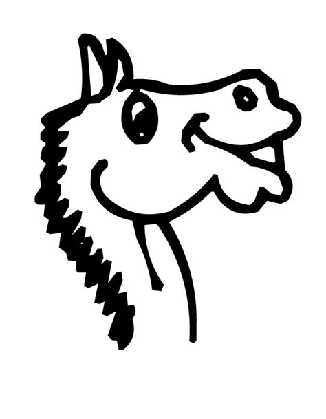 printable horse head coloring page  freshcoloring clipart