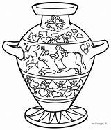 Colorare Vasi Greci Disegno Greco Etruschi Tempio Acolore sketch template