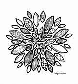 Zentangle Coloring Flower Pages Imaginary Exclusive sketch template