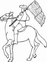 Coloring Pages Cavalry Soldier People Sherriallen sketch template