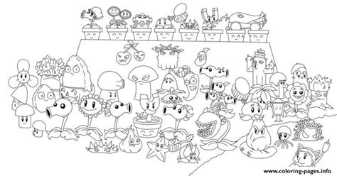 printable plants  zombies coloring pages everfreecoloringcom