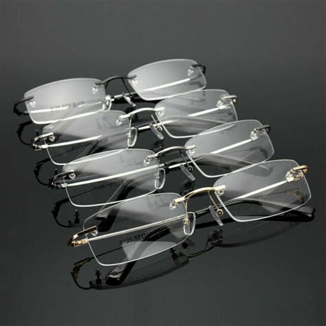 urltra light rimless glasses unisex rx optical memory titanium