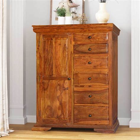 early american solid wood  drawer dresser  cabinet