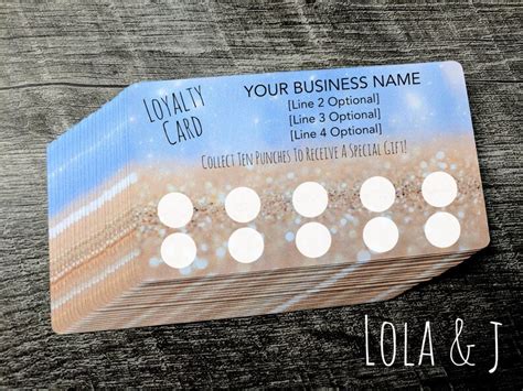 punch cards customer loyalty cards appreciation cards etsy