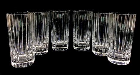 Lot 6 Baccarat Harmonie Highball Crystal Glasses