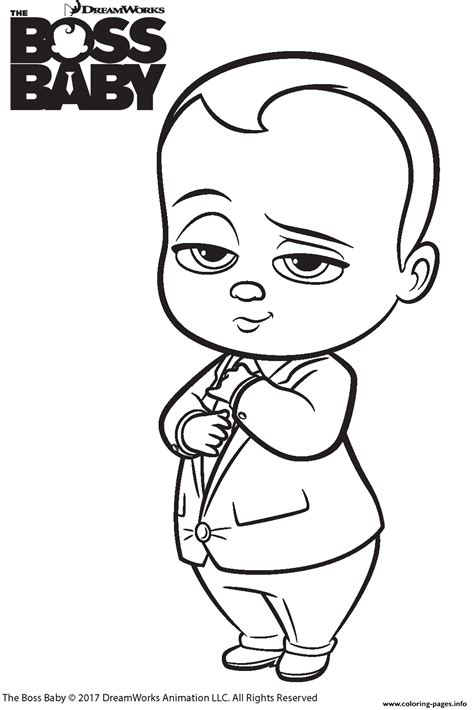 boss baby  coloring page printable