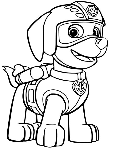 paw patrol zuma coloring pages  getdrawings