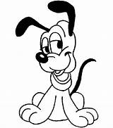 Coloring Pages Baby Pluto Disney Mouse Cartoon Mickey Para Colorear sketch template