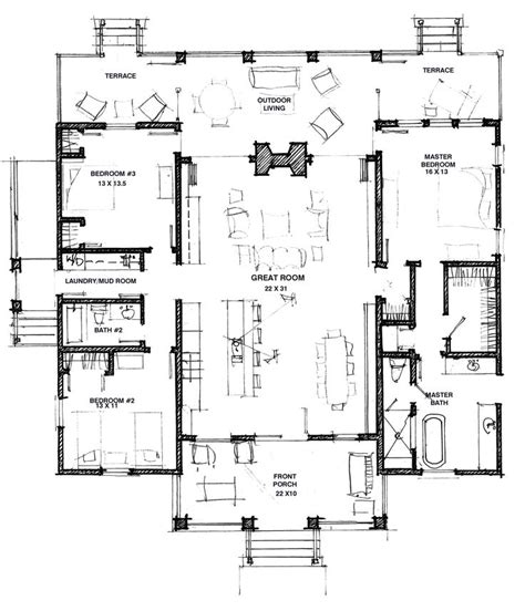 dog trot house  pinterest southern architecture cabin house plans floor plans