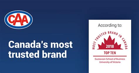 Caa Named Most Trusted Brand In Canada Caa South Central Ontario