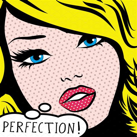 pop art woman perfection sign ~ illustrations ~ creative market