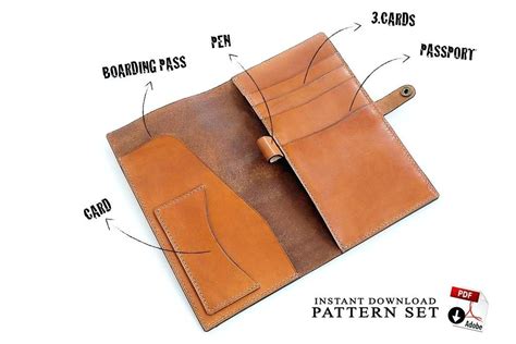 printable mens leather wallet patterns
