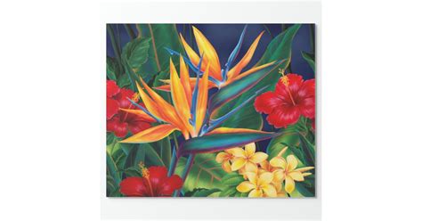 tropical paradise hawaiian floral wrapping paper zazzle