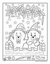 Christmas Hidden Spy Kids Printables Printable Bear Fun sketch template