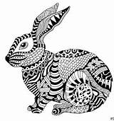 Coloring Pages Zentangle Animal Rabbit Mandala Designs Choose Board sketch template