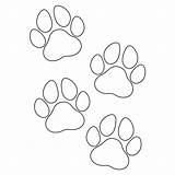 Paw Pencil sketch template