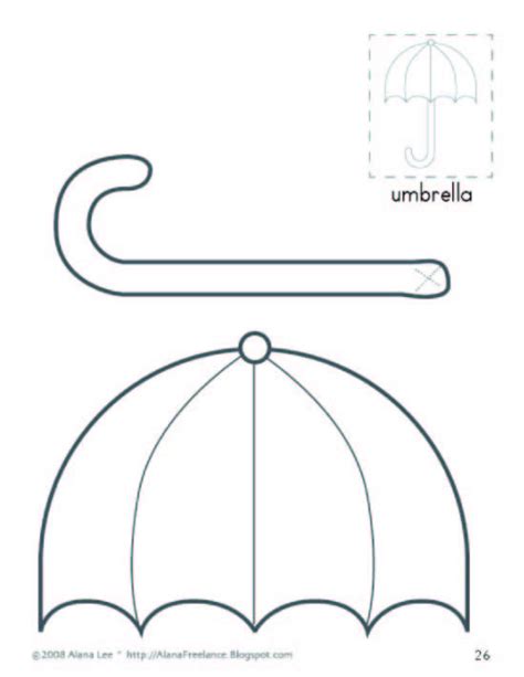 umbrella template clipartsco