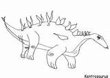 Kentrosaurus sketch template