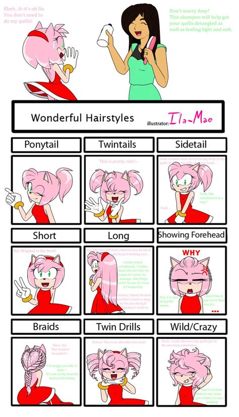 Hairstyle Meme With Amy Rose~ By Ila Mae On Deviantart