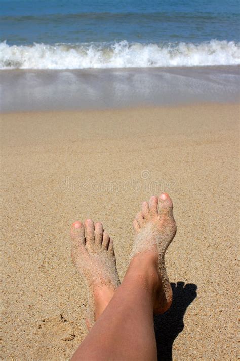 Feet On The Beach Stock Image Image Of Skin Sand Sandy 13533105