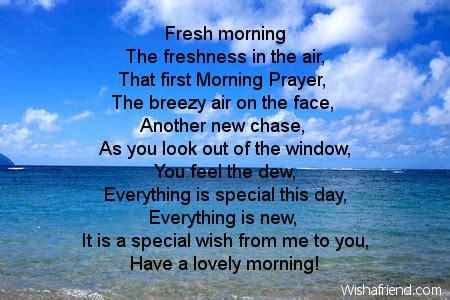 good morning poem fresh morning