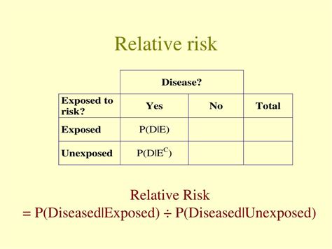 relative risk increased risk  odds ratios powerpoint  id