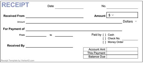 simple cash receipt template google search  receipt template