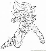Coloring Goku Pages Super Saiyan Popular Dragon Ball sketch template