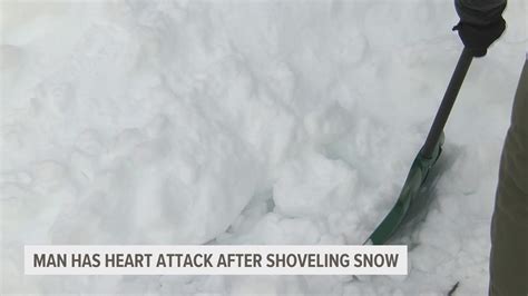 man shares warning   heart attack  removing snow