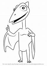 Pteranodon Dinosaur Drawing Train Draw Mr Step sketch template