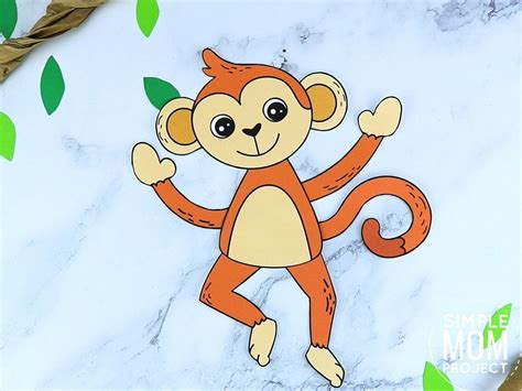 easy printable paper monkey craft