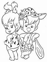 Coloring Flintstones Pages Cartoon sketch template