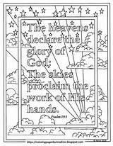 Psalm Heavens Declare Psalms Coloringpagesbymradron Scripture Printables sketch template