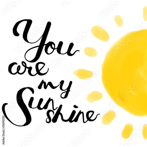 sunshine hand painted sun illustration stock image