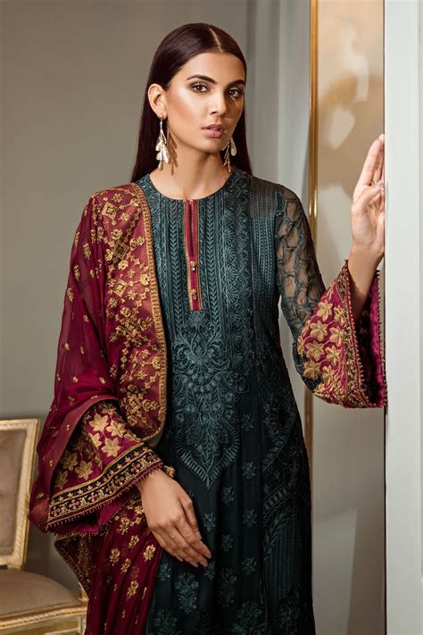 pakistani fancy dresses  lavish embroidered panels nameera  farooq