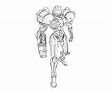 Samus Aran sketch template