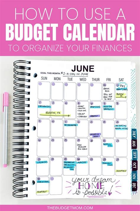 budget calendar budget calendar budgeting money budgeting