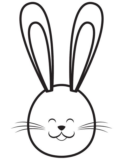 bunny face coloring page  printable  templateroller