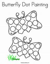 Dot Butterfly Painting Coloring Pages Built California Usa Twistynoodle sketch template