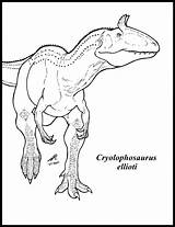 Pages Coloring Cryolophosaurus Ceratosaurus Giganotosaurus Ellioti Deviantart Getcolorings Color Template Jurassic sketch template