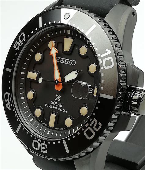 seiko prospex solar black series limited edition mens divers  snep watchnation